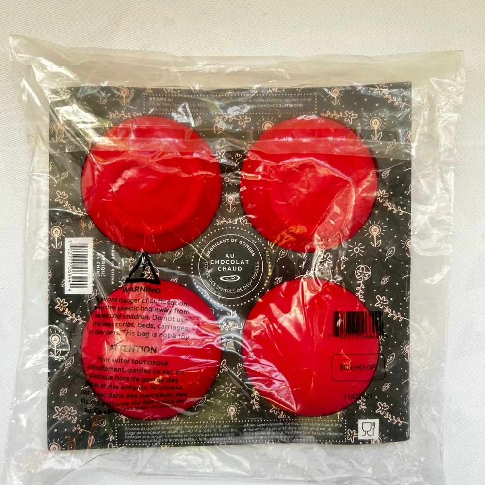 NWT Modern Bliss Hot Chocolate Maker Red Swirl Silicone Mold 2